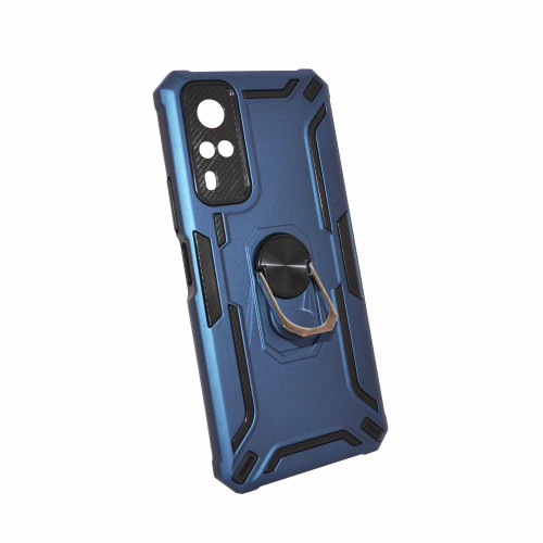 Vivo Y53S 4G Blue   Military Grade Protection Built-in Kickstand Car Holder Mobile Phone Case